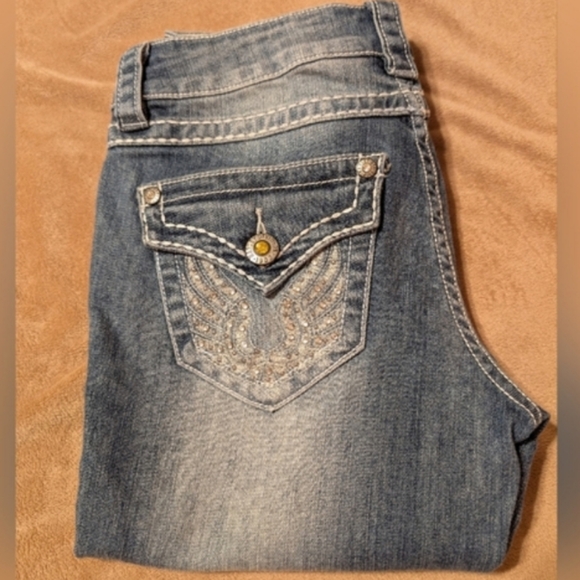 Harley-Davidson Denim - Authentic Harley-Davidson® Stylish Blue Jeans with Embellished Rhinestone Size 4